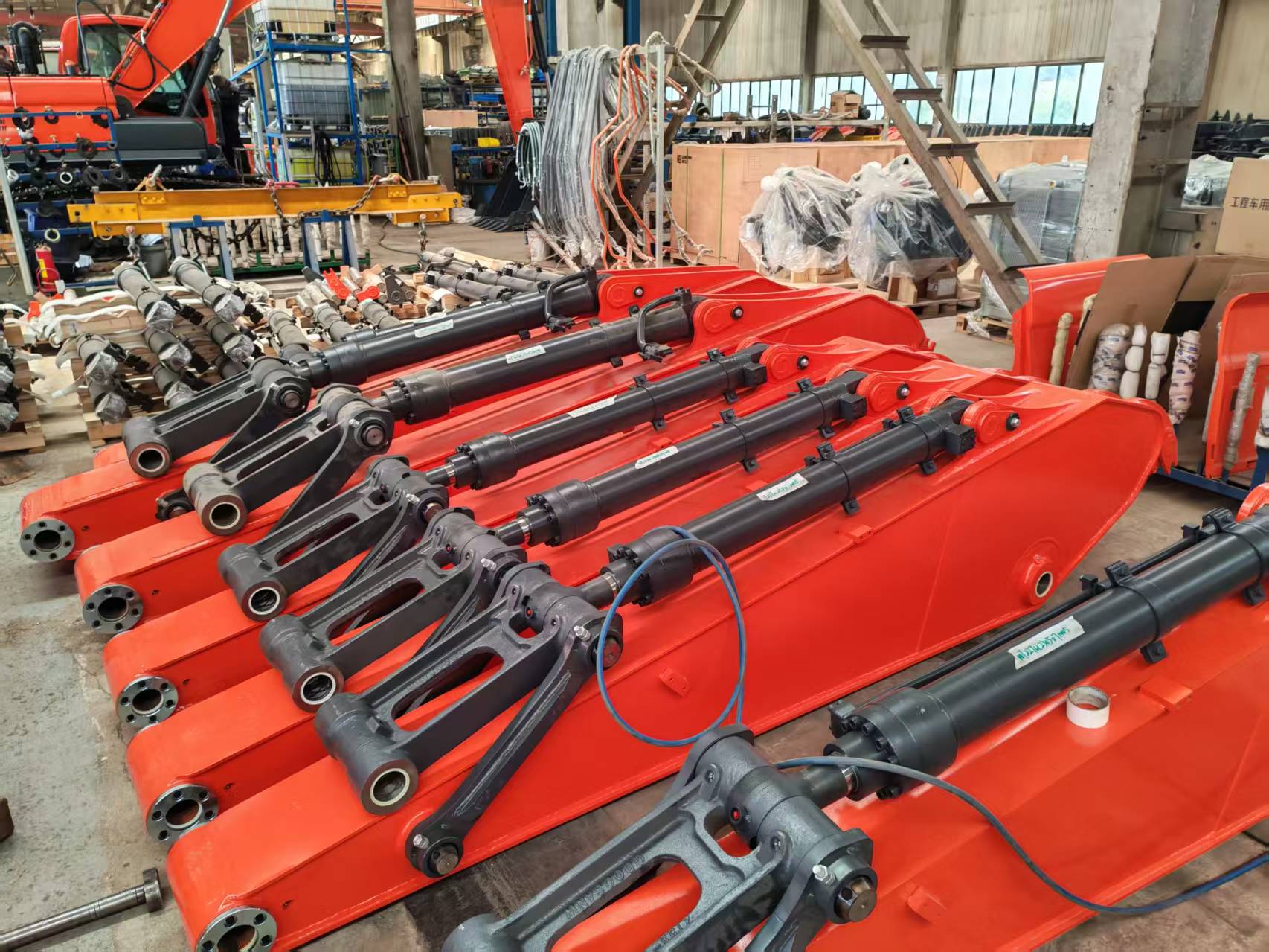 The standard size boom of an excavator
